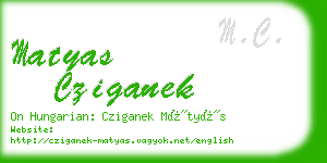 matyas cziganek business card